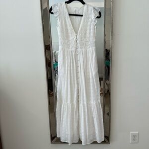 Anthropologie White Maxi Dress XXS